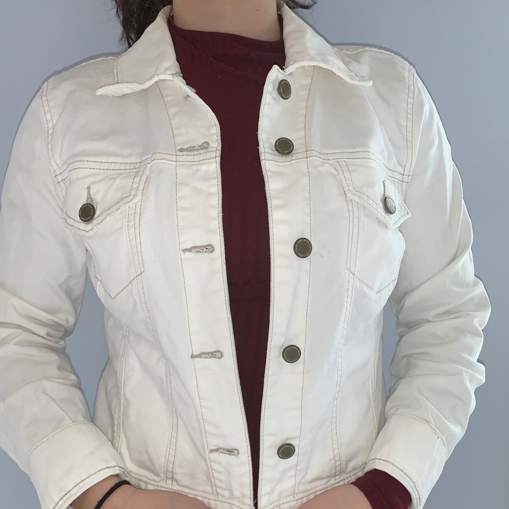 Calvin Klein white jean jacket